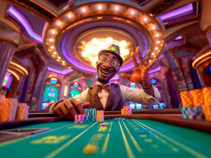 Antarmuka permainan Togel 3D di aplikasi mobile mawarselot